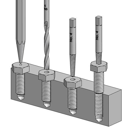 Screw extractor Instructions: unscrew defective screws step-by-step