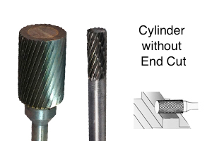 Carbide cylinder burr without end cut in 16mm & 6mm