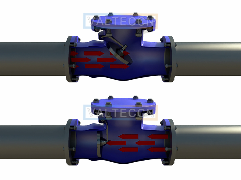 Swing check valve function